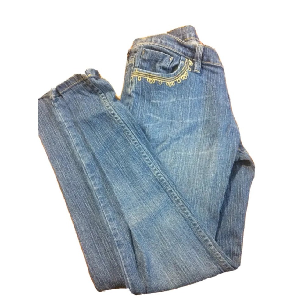 Vintage Y2K Steve & Barry's Jeans Womens 10R Blue Embroidered Boho Retro Western